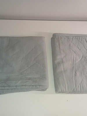 Cushion covers set of 2 like new, gray cotton 46x43 cm