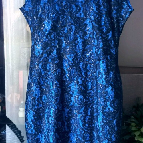 JDC London dress like new, slim fit, black and blue, size L