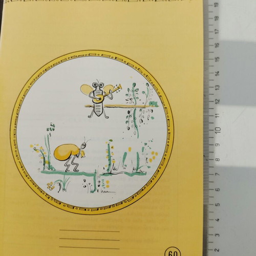EGL Notebooks like new, 2x60 pages, 1960s-70s, Aesop's Fables covers