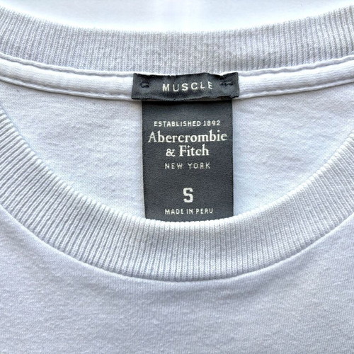 Abercrombie & Fitch Men's Muscle Fit T-shirt Size S White Like New