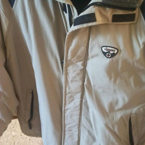 Corduroy jacket used, size XXL, white and gray