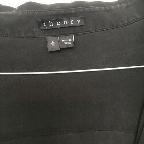 Theory silk shirt size L, like new, black