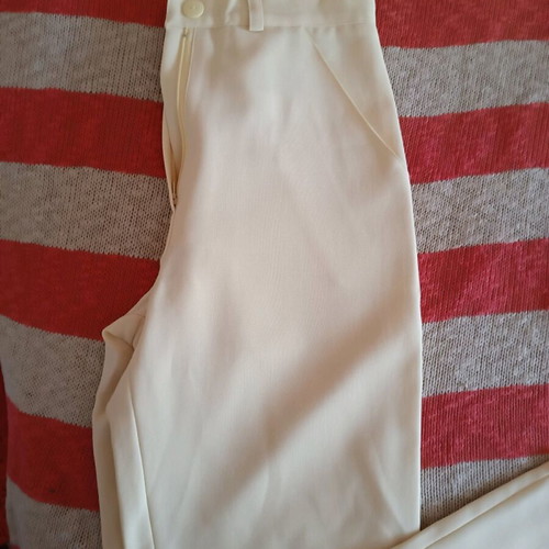 Yellow fabric pants like new, size S