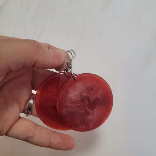 Burgundy earrings