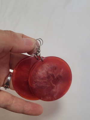 Burgundy earrings