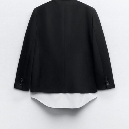Zara oversized dress-jacket new, size small with medium fit, black-white