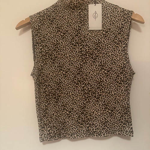 Leopard elastic top XL new Stradivarius black beige