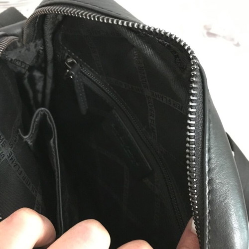 Silver Frame men bag leather like new, black and blue