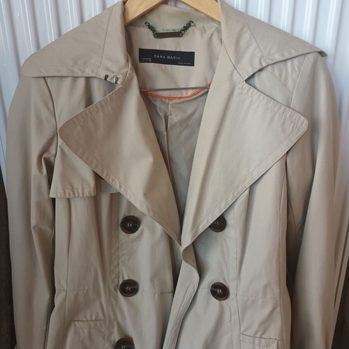 Zara trench coat like new, grey and beige, size S