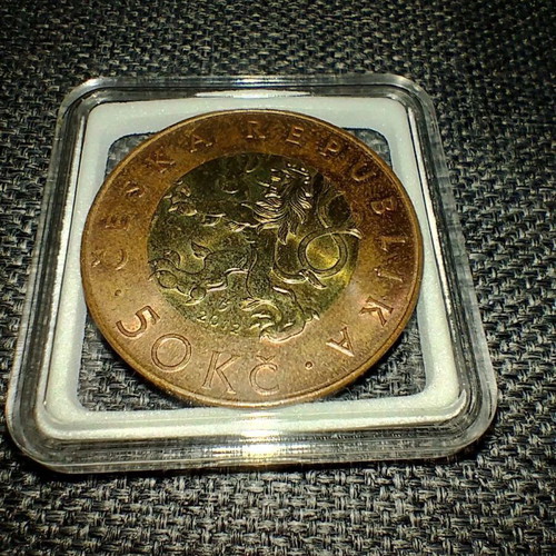 Czech Republic 3-coin collector set 1 Kč 5 Kč 50 Kč bi-metallic
