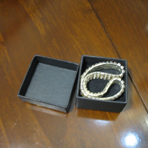 Elastic anklet with three rows of rhinestones new