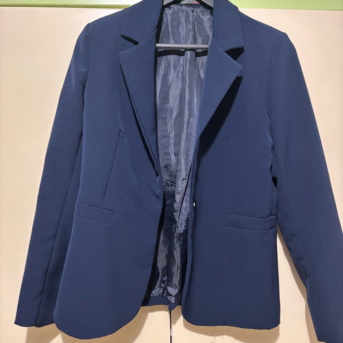 Dark blue women's jacket like new, mid-length, one size