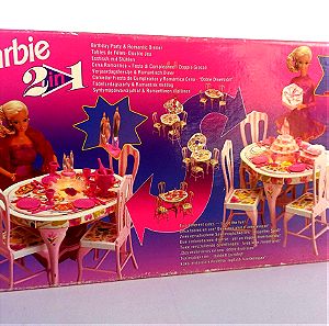 BARBIE BIRTHDAY PARTY & ROMANTIC DINNER 1993 MATTEL