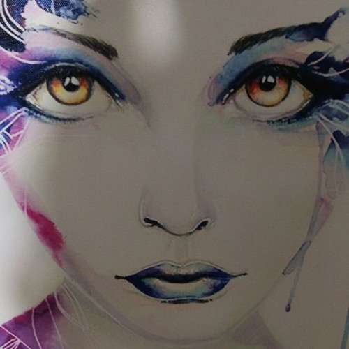 Modern canvas 60×60 cm like new, premium art print portrait