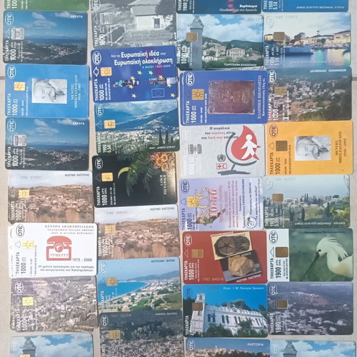 Phone cards like new from 1993 to 2004, pack of 282 pieces