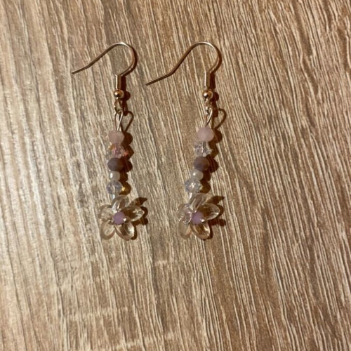 Handmade earrings made to order in purple shades