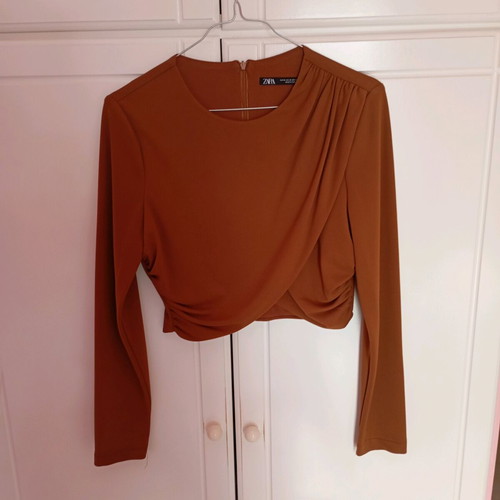 Crop top Zara brown new size M