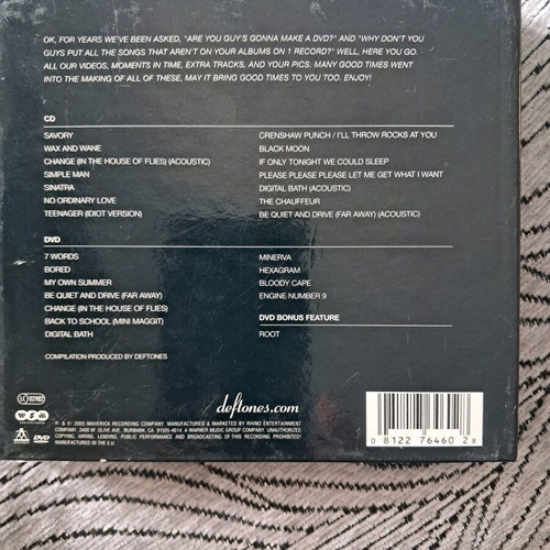 Deftones B Sides & Rarities CD and DVD like new, metal