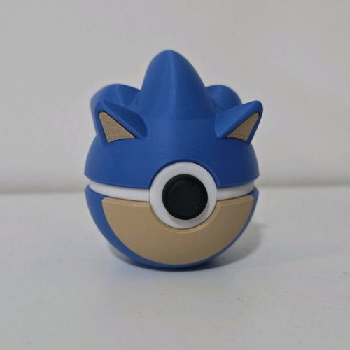 Sonic Pokéball 3D printed figure with keychain gift