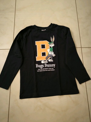 Bugs Bunny παιδική μπλούζα μακρυμάνικη μπλε, σαν καινούργιο, μέγεθος 128