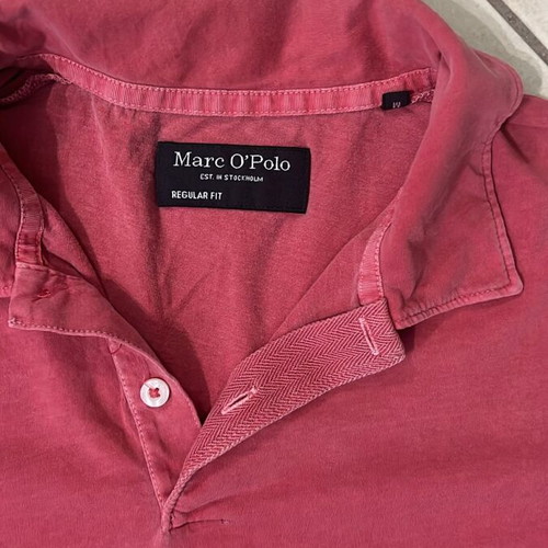 Marc O'Polo Men Polo Shirt, faded red, size M