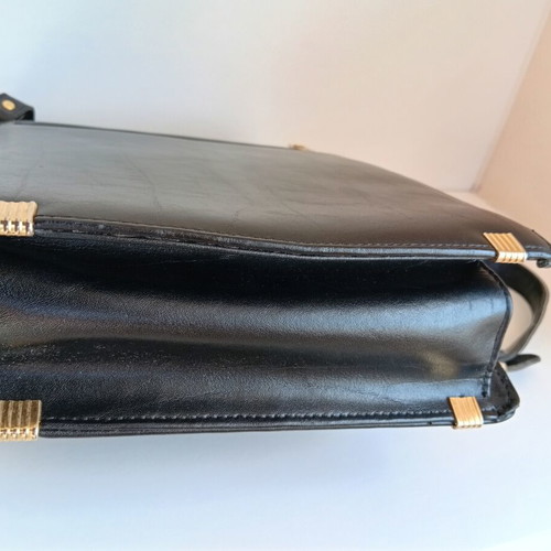 Briano men's bag used, black eco leather professional design