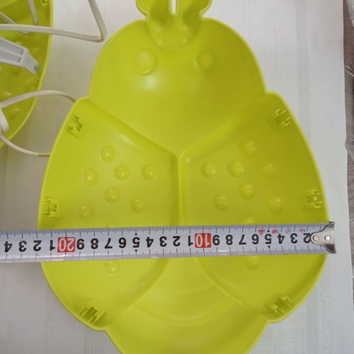 Children's wall lights used, set of 2, plastic light green with ladybug design