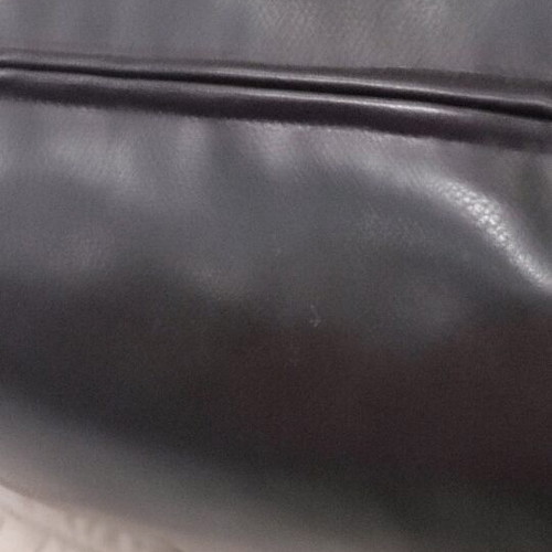 Leather pillow 60x60x18 cm, black, with zipper