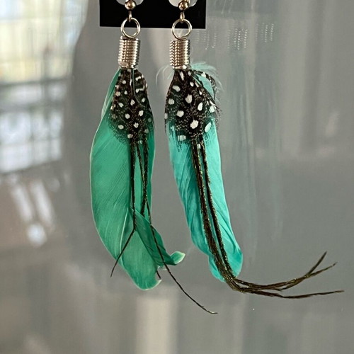 Feather earrings new