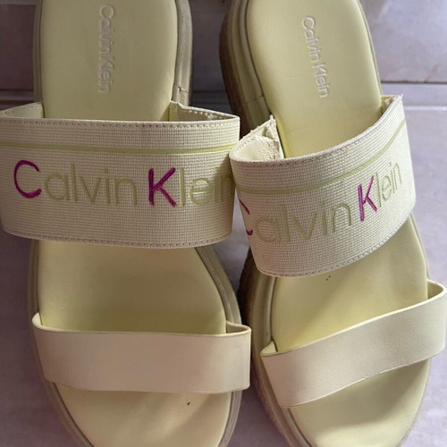 Calvin Klein flatforms like new, yellow, size 38
