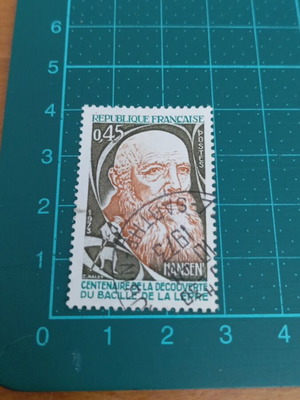 France Stamp 1973 100th Anniversary of Leprosy Bacillus like new