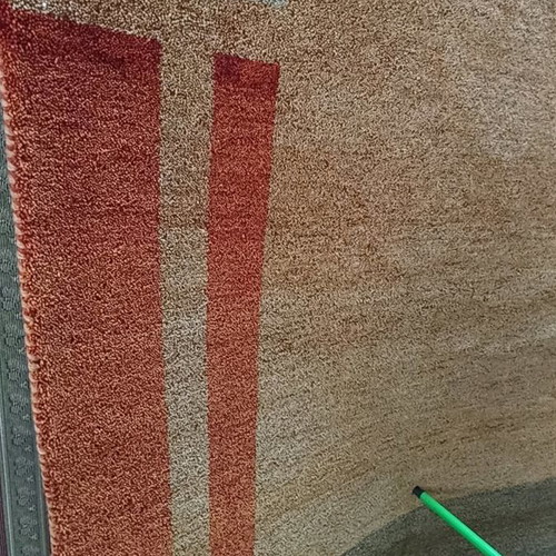 Handmade wool rug 2.00x3.00 new, India with terracotta and brown details