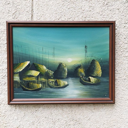 Dutch oil painting on canvas used