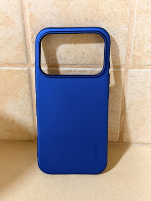 X-Level iPhone 17 Pro case, metallic blue, matte finish