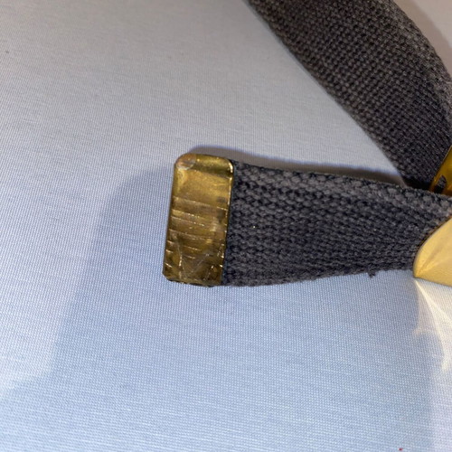 Men's authentic navy belt length 110 cm