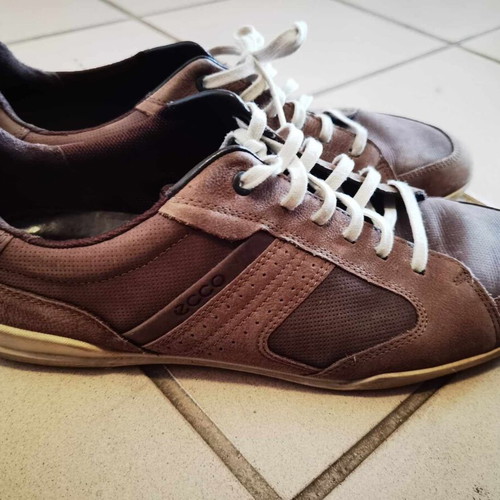 Ecco leather men's shoes like new, brown, size 46
