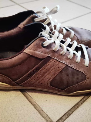 Ecco leather men's shoes like new, brown, size 46