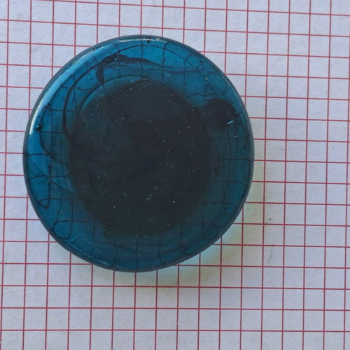 Paperweight with Vergina Star used, brass on glass base