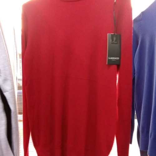 Woolen men's turtleneck sweater red new, sizes M-3XL