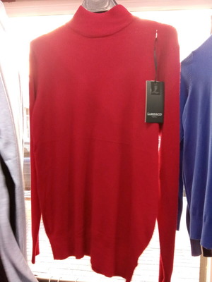 Woolen men's turtleneck sweater red new, sizes M-3XL