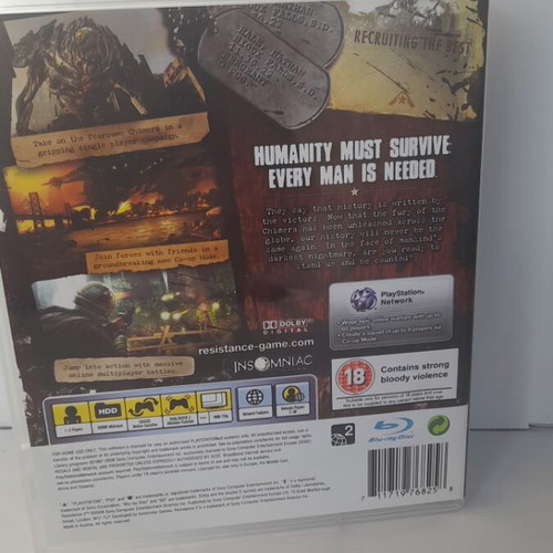 Resistance 2 PS3 like new, English edition