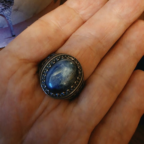 Men's Silver Ring 925 with Natural Pietersite, Handmade, New