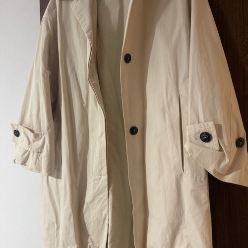 Oversized trench coat beige XS-S 100-% cotton new Zara