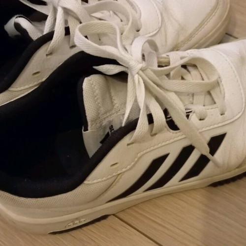 Adidas athletic shoes used, size 38, black and white