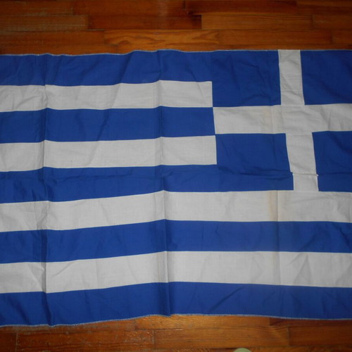 Greek cotton flag used, size 1.34x78cm