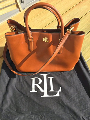 Τσάντα Ralph Lauren μεγάλη χιαστί καφέ σαν καινούργια