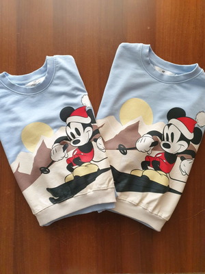 Σετ mother/daughter φούτερ crop top oversize H&M σαν καινούργιο, τιρκουάζ