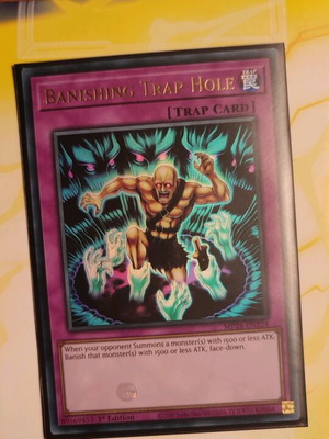 Banishing Trap Hole card like new with Ultra Pro protective sleeve
