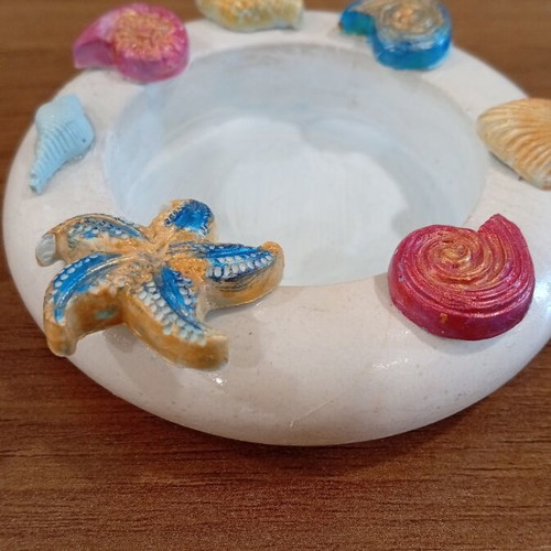 Handmade ceramic tealight holder, new