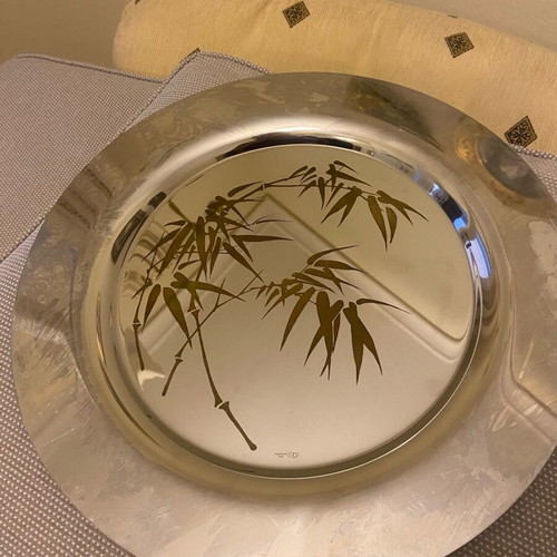 Sambonet oval tray from Kosta Boda like new with beautiful design